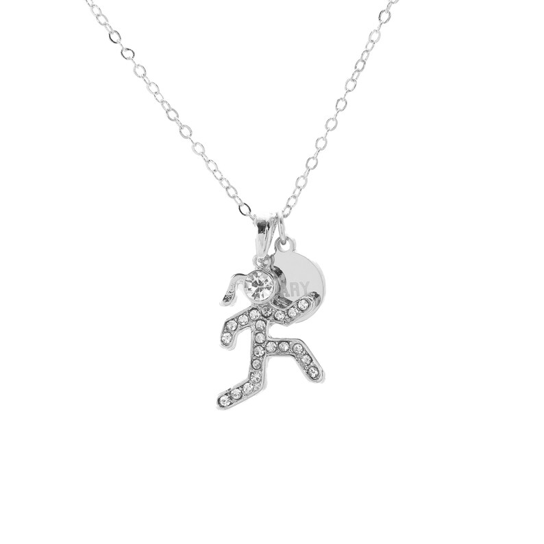 Personalized Track and Field Runner Sport Necklace Traning Etsy