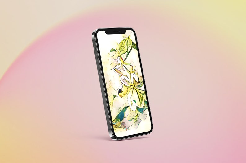 Set Of 5 Unique Jasmine Flowers Wallpaper Artworks For Etsy