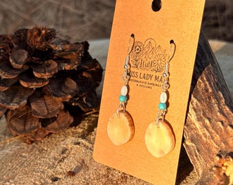 Handcrafted antler earrings