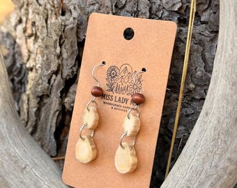 Handcrafted antler earrings