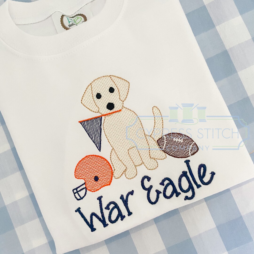 Spirit Football Shirt College Football Monogram War Eagle - Etsy