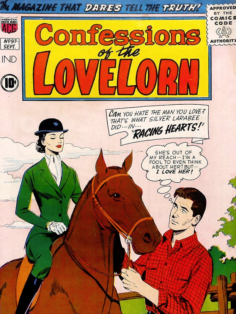 Vintage Comic Poster PRINTABLE Romance Comic - Etsy