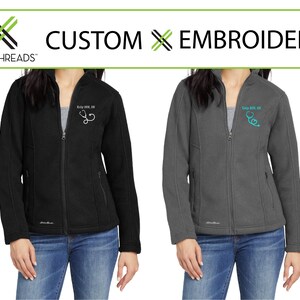 Custom Embroidered Jacket full zip  Nurse Medical Microfleece , Personalized Nurse Fleece Jacket, Custom Fleece Jacket, Nurse Jacket. EB201