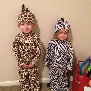 Zebra Costume - toddler zebra costume - child zebra costume - Adult zebra costume - zebra Halloween costume