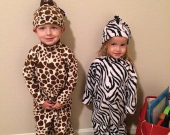 Zebra Costume - toddler zebra costume - child zebra costume - Adult zebra costume - zebra Halloween costume