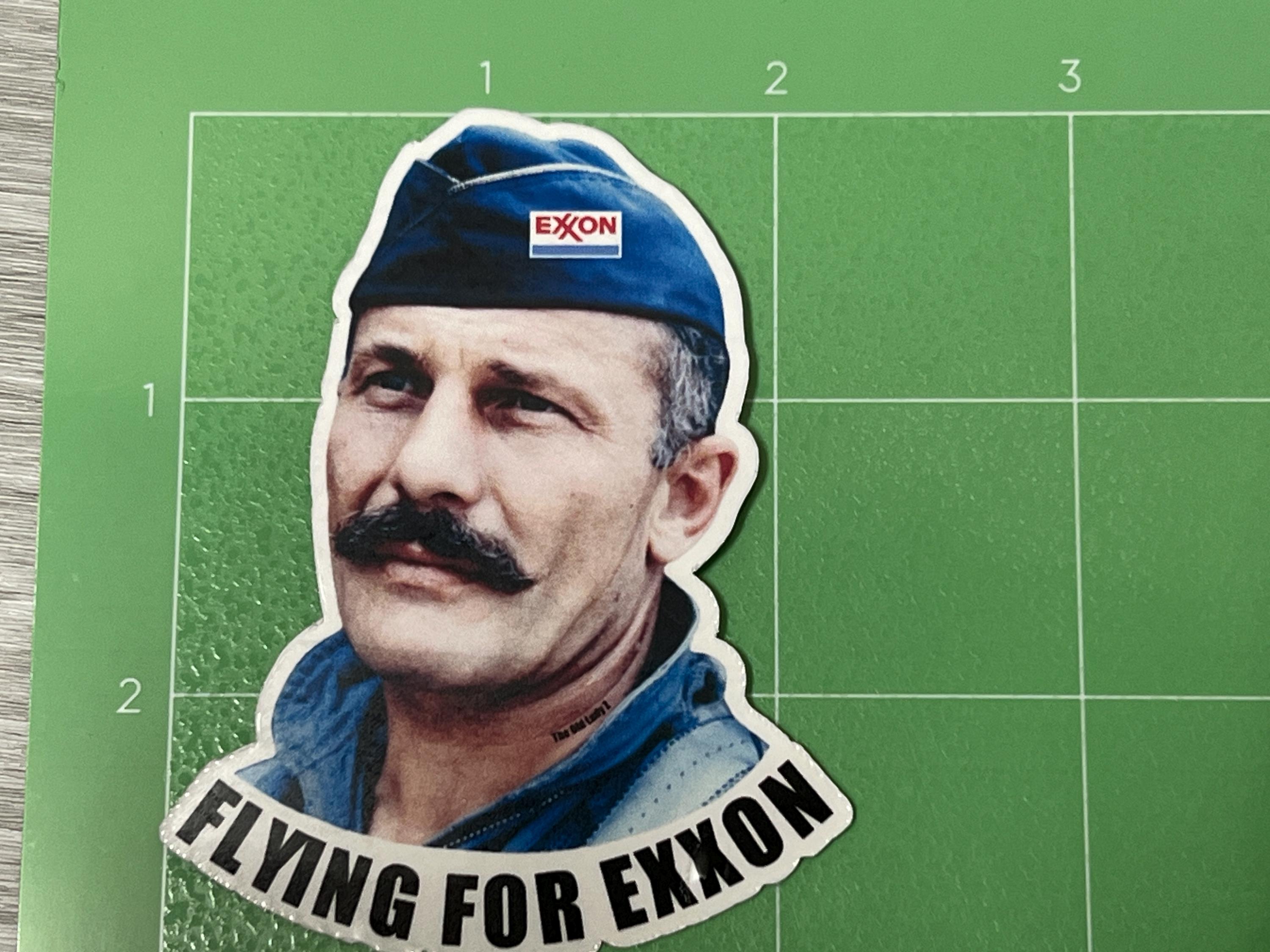 Robin Olds 'flying for Exxon' Sticker - Funny Pilot Decal - Etsy