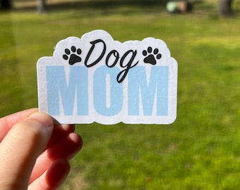 Dog Mom Sticker - Paw Print Decal for Dog Lovers