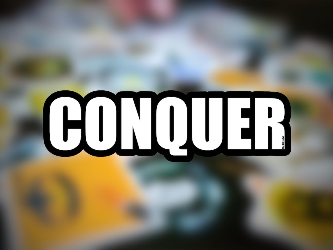 Conquer Sticker: Vinyl Decal for Laptop, Water Bottle - Etsy