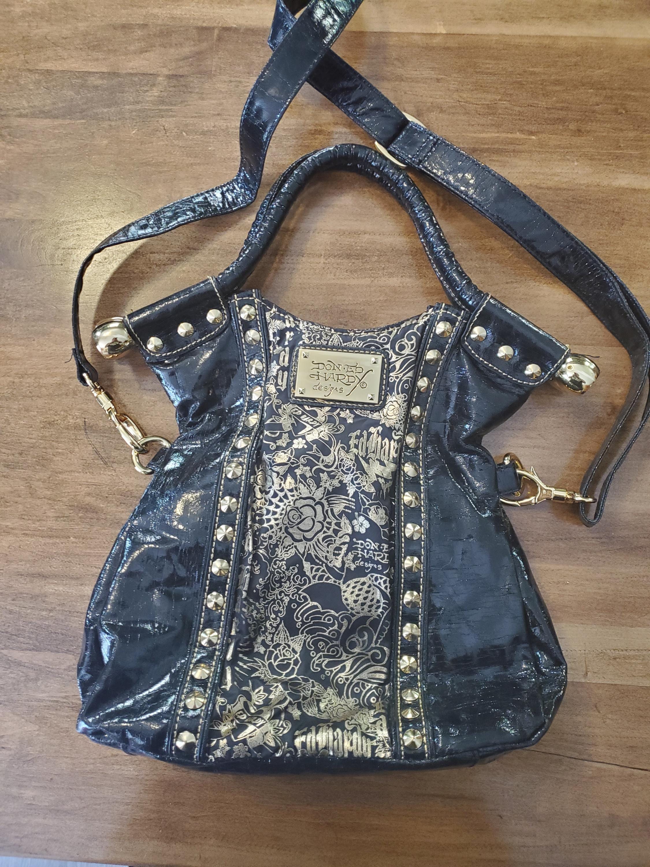 Ed Hardy by Christian Audigier Shoulder Tote Purse - Etsy