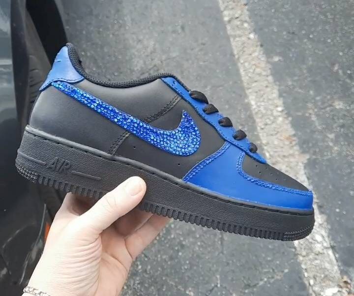 Nike Air Force 1 Black Custom 'Kushies' Edition w/ Custom Insoles