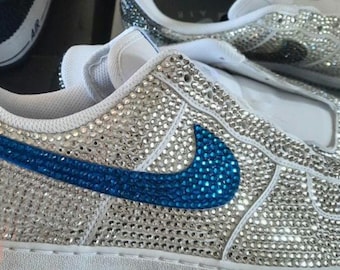 Custom Crystal Nike Air Force 1 Sneakers, Bedazzled Shoes