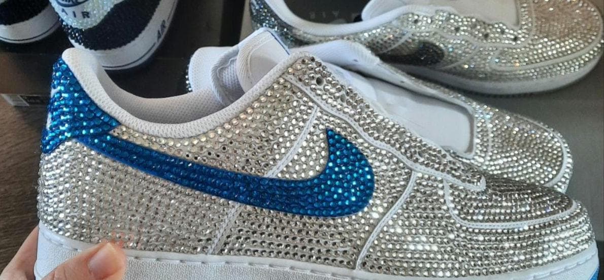 Custom Crystal Nike Air Force 1 Sneakers, Bedazzled Shoes - Etsy display picture 3