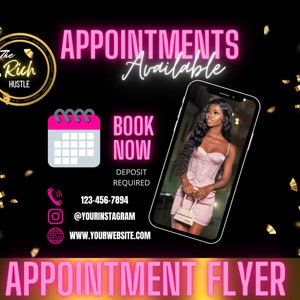 Appointment Flyer | DIY Appointment Flyer | DIY Flyers | Social Media Flyers | Flyers | Canva Flyer | Flyer Template | Templates