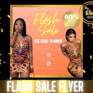Flash Sale Flyer | DIY Summer Sale Flyer, Sale Flyer, Instagram Flyer, Social Media Flyer, Social Media Post, Boutique Flyer
