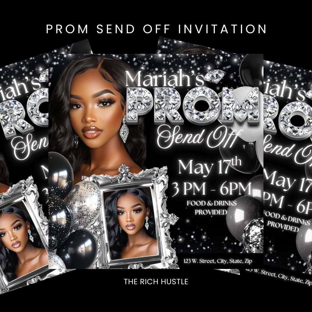 Prom Send off Invitation | Prom Party Event | Champagne Party Invite ...