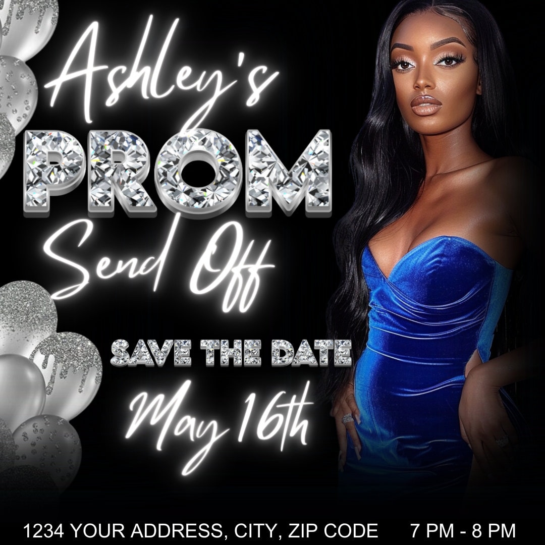 Prom Send off Flyer | Champagne Party Flyer | Prom Templates | Prom ...