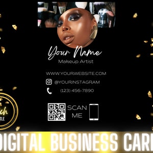 Digital Business Card | QR Code Business Card | Digital Business Card With QR code | Business Card | Business Card Template | Canva Template