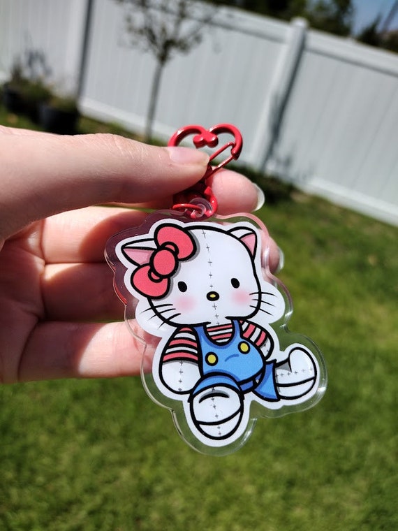 Kawaii Hello Kitty Keychain - Etsy