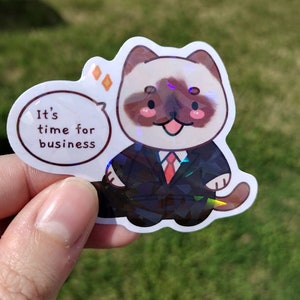Cute Cat Sticker | Holographic/glossy/waterproof