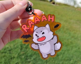 Werewolf Acrylic Keychain Halloween exclusive / Orange or Translucent