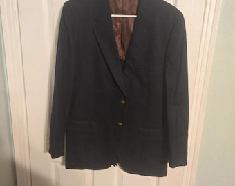 E & J Peakes Vintage 1981 Navy Sports Coat