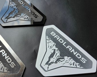 2x Custom Fender Badlands Emblem Badge Logo for Ford Bronco Offroad SUV 4x4