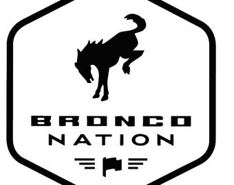 Ford Bronco Nation Horse Logo Vinyl Decal / Sticker Emblem