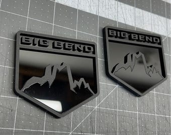 2x Fender Big Bend Emblem Badge Logo for Ford Bronco Offroad SUV 4x4 Sport