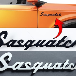 1x Fender Tailgate Sasquatch Emblem Badge Classic Script Logo for Ford Bronco