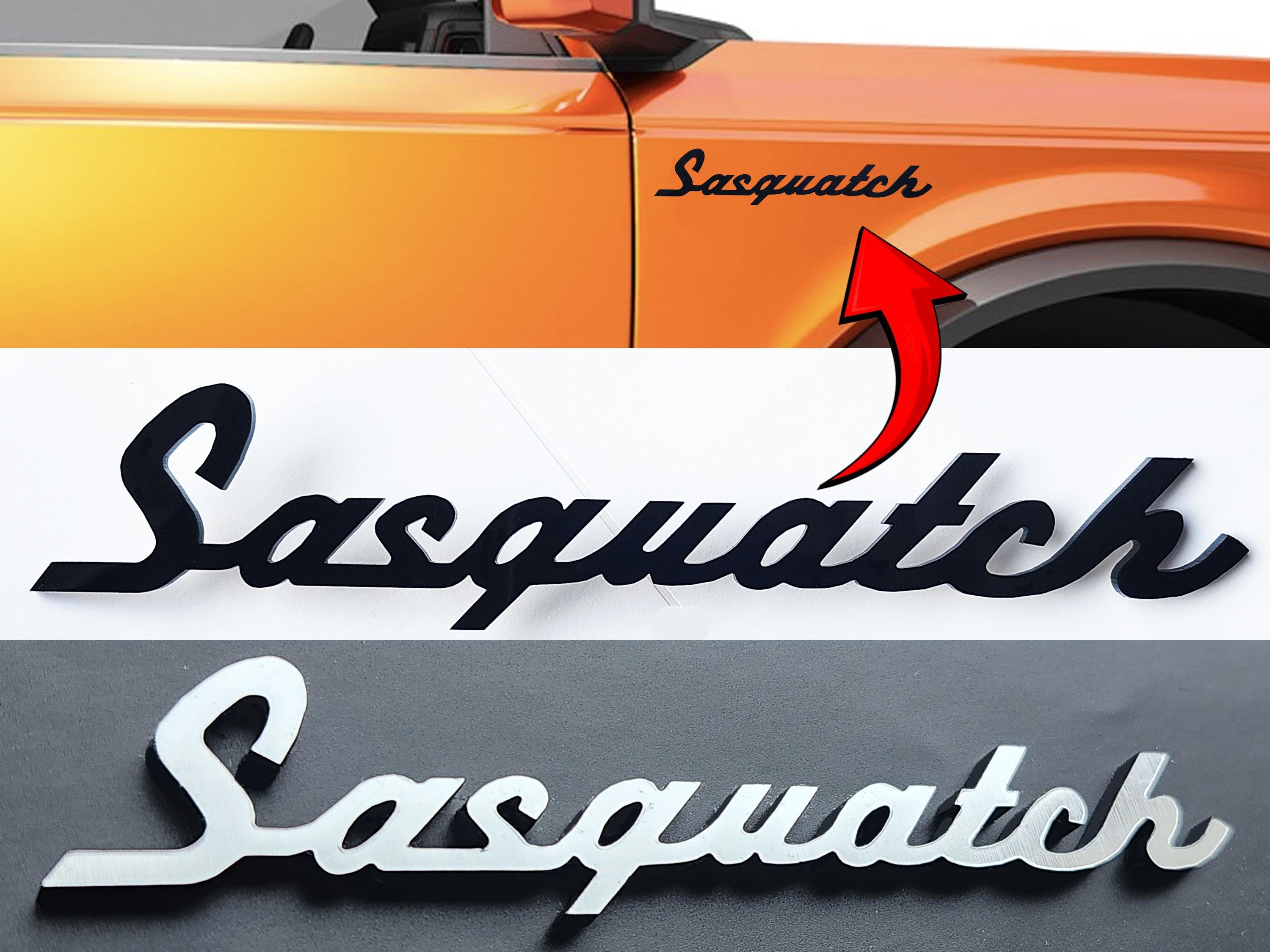 1x Fender Tailgate Sasquatch Emblem Badge Classic Script Logo for Ford Bronco