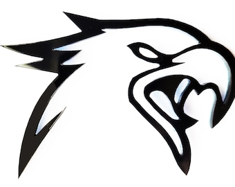 2x Hawk Bird Hellhawk Emblem Logo for Jeep Grand Cherokee Trackhawk SRT