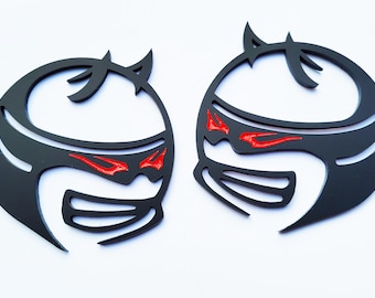 2x Custom Redeye Badge Logo Fender Emblem for Scatpack Challenger Charger Hellcat Demon SRT