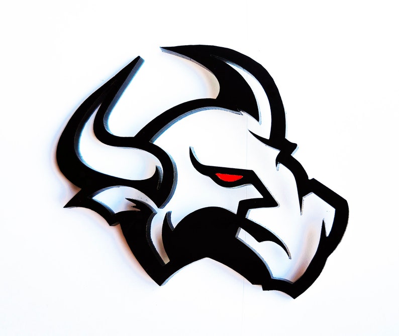 2x Fender Emblem Logo Badge Bull Cow Buffalo Ox Redeye for Car Auto