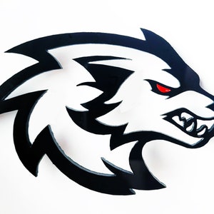 2x Hellwolf Wolf Redeye Badge Logo Emblem for Car Auto Fender Trunk Hood