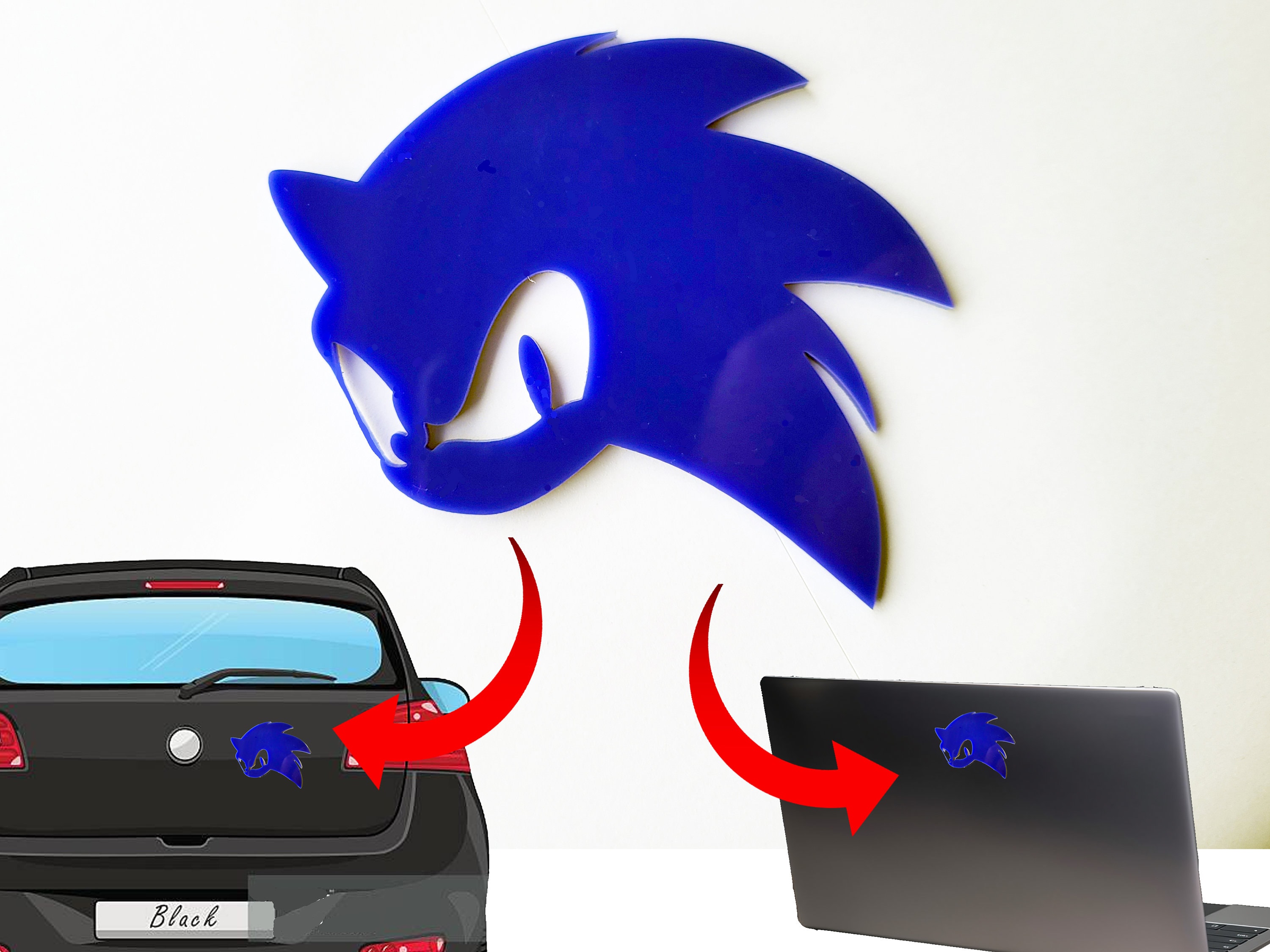 Sonic Metal Sonic 3- 6 Vinyl Decal Stickers