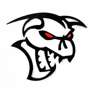 2x Demoncat Ghoul Redeye Logo Emblem Badge for Challenger Charger Hellcat Demon