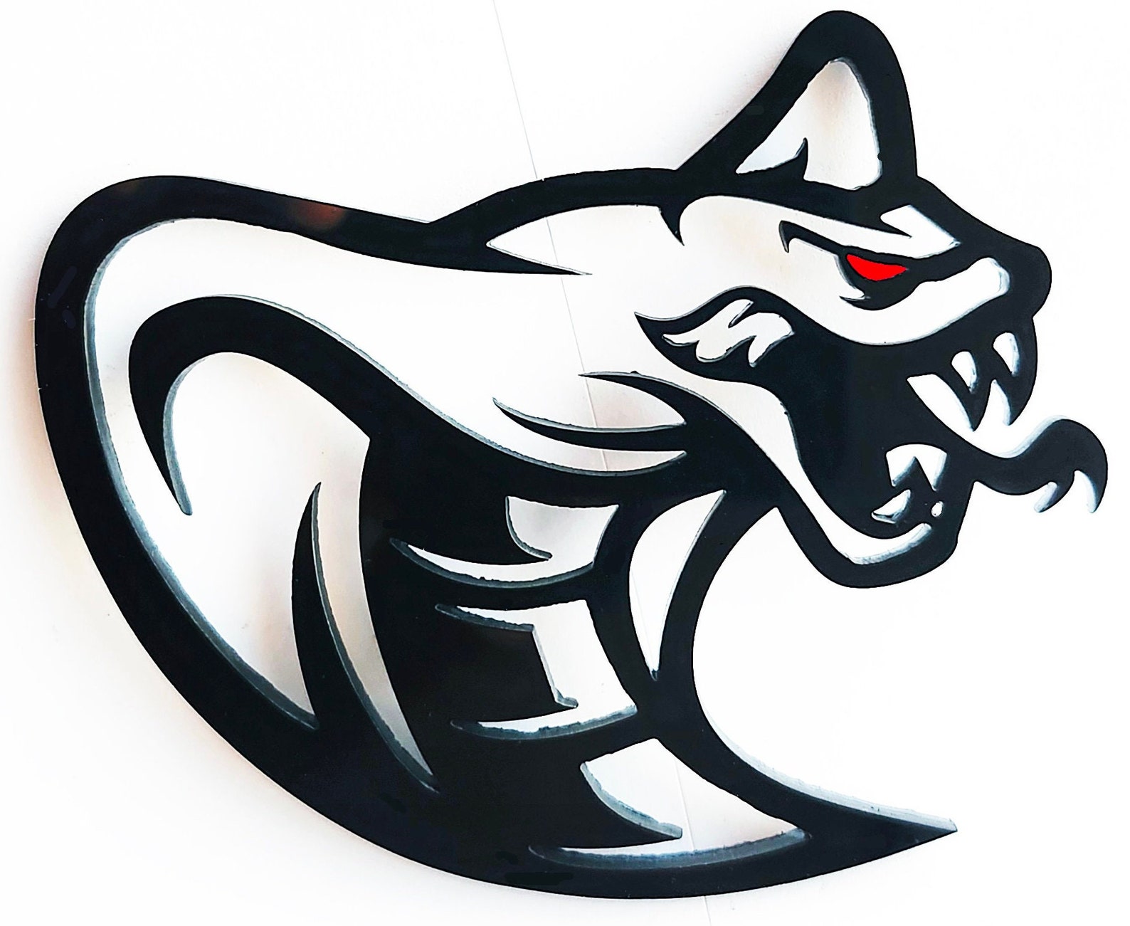 2x Snake Cobra Hellsnake Python Redeye Fender Emblem Badges Logo for ...
