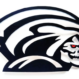2x Grim Reaper Death Skeleton Demon Badge Logo Emblem Redeye for Car Truck Auto