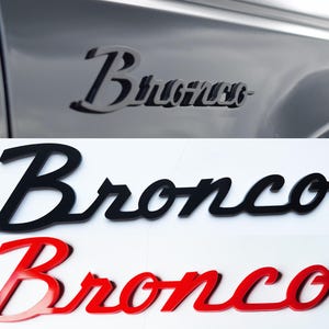 1x Fender Tailgate Emblem Badge Classic Script Logo for Ford Bronco