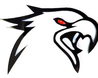 2x Hawk Bird Hellhawk Redeye Emblem Logo for Jeep Grand Cherokee Trackhawk SRT