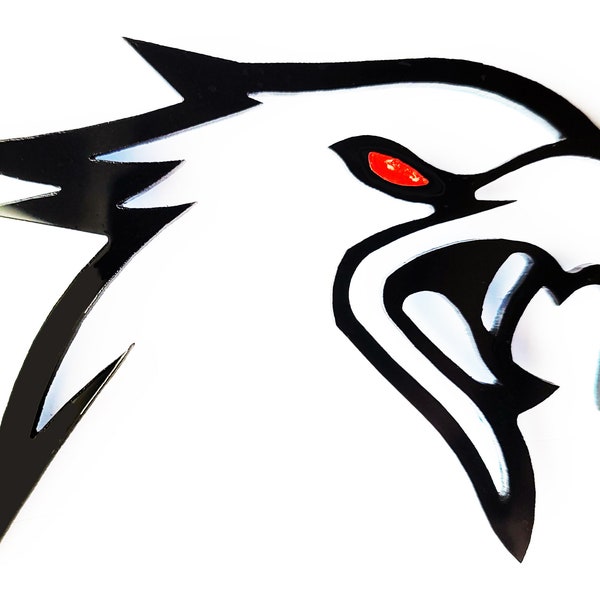 2x Hawk Bird Hellhawk Redeye Emblem Logo for Jeep Grand Cherokee Trackhawk SRT