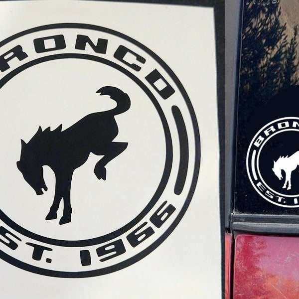 Horse Logo Sport SUV Bad Lands Vinyl Decal / Sticker for Ford Bronco