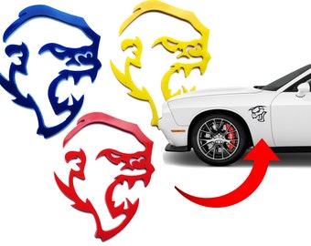 2x Gorilla Ape Monkey Badge Logo Emblem for Car Truck Auto Trunk Fender