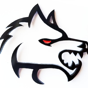 2X Demon Hound Hellhound Dog Redeye Emblem Badge for Charger Challenger Hellcat SRT Logo