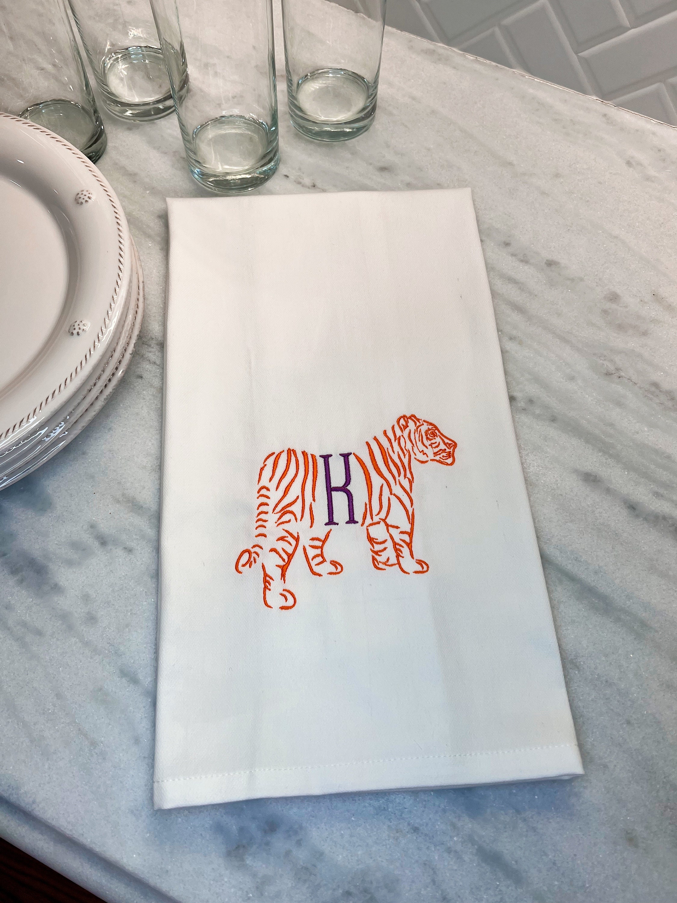 OHSUL Abstract Tiger Art Boho Neutral Highly Absorbent Kitchen Towels Dish  Towels Dishcloth,Wild Animal Tiger Hand Towels Tea Towel for Bathroom