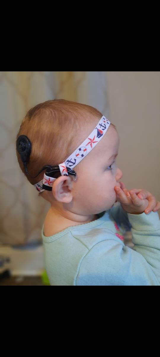 Red Cochlear Red & Black Cochlear Implant Headband - Etsy