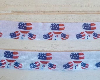 Patriotic hearts Cochlear Implant/ Hearing Aid Headband