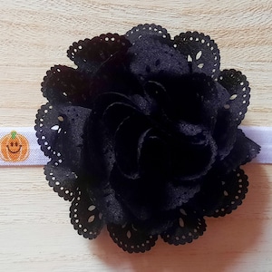 Diadema de Calabaza para Implante Coclear con Flor
