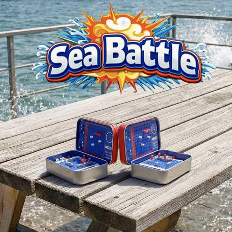 Altoids Tin Sea Battle Game | Pocket Naval Strategy Set image 1