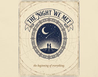 The Night We Met Couple Starry Sky T-Shirt, Romantic Anniversary Gift